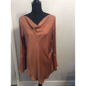 New NWT Planet Blue Tru Blu Gisele Cowl Tunic Large L Nude Boho